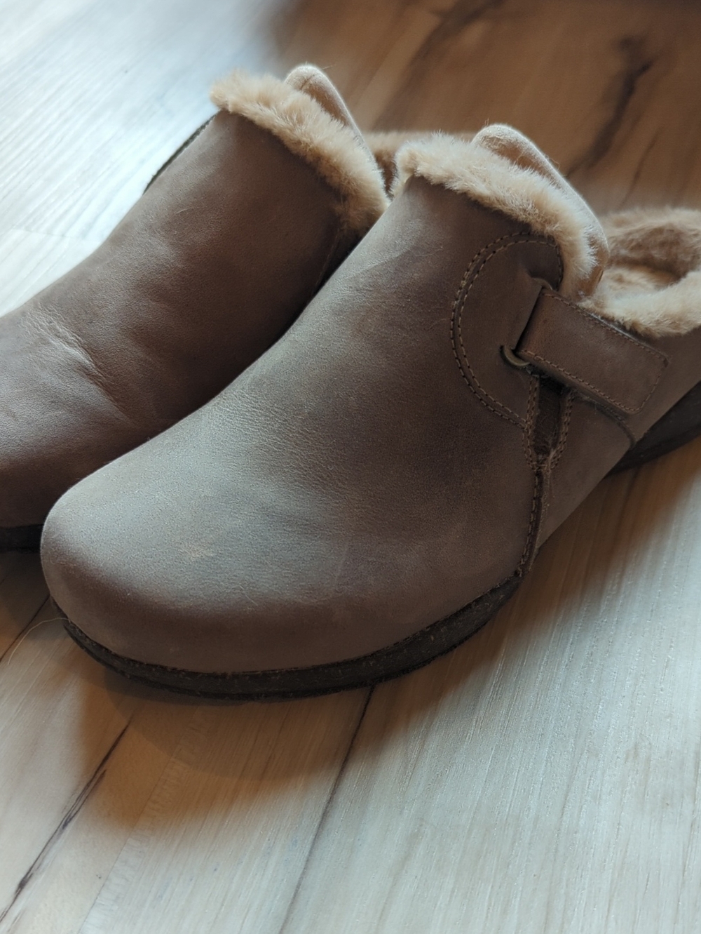 Clarks Faux-Fur Lined Clogs